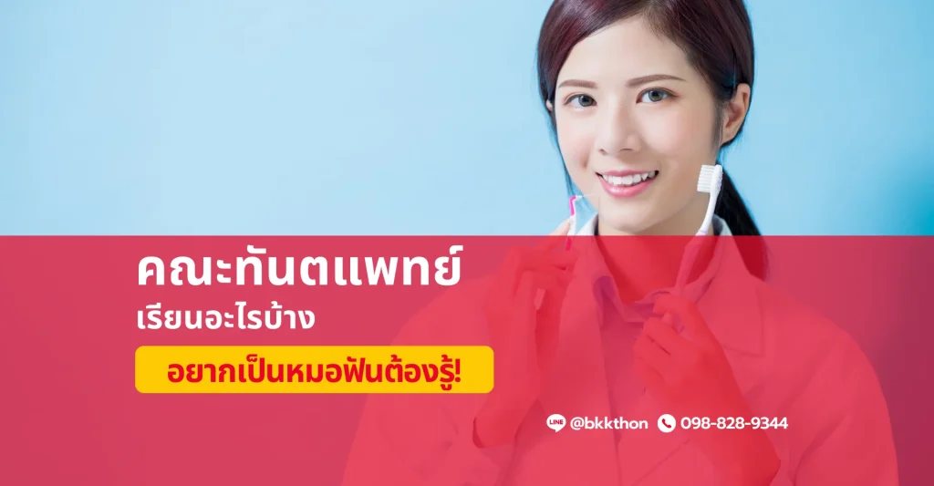 ทันตแพทย์ เรียนอะไรบ้าง